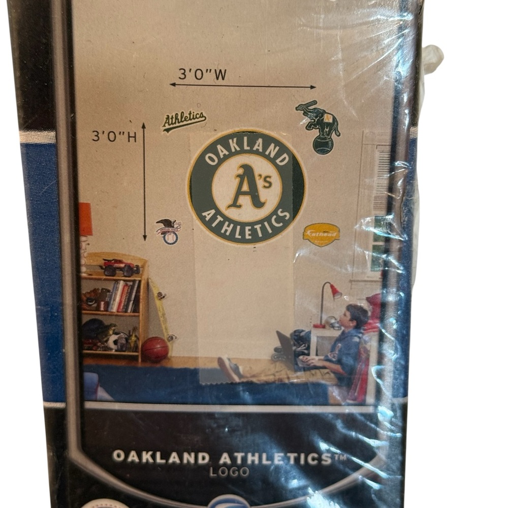 NEW Fathead Oakland Athletics Logo Wall Decal ~ Size 3’ x 3’
